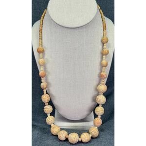 Vintage Terra Cotta Beaded Necklace